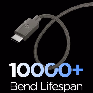 Spigen Essential EB6015CC USB-C-kaapeli, 60 W, 150 cm – tummanharmaa