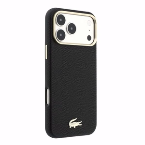 Case Lacoste PU Leather Champs Elysees Gold Logo MagSafe Apple iPhone 18 Pro Max