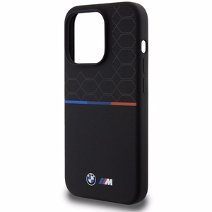BMW M Silikoninen Pattern MagSafe Suojakuori iPhone 15 Pro:lle - musta