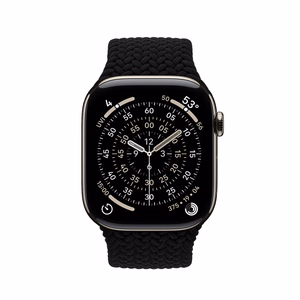Crong Wave Band punottu Apple Watch -ranneke, 44/45/46/49 mm, musta