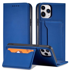 Magneettikorttikotelo iPhone 12 kansi kortti lompakko kortti jalusta sininen