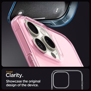 Spigen Liquid Crystal iPhone 15 Pro Suojakuori - Vaaleanpunainen/Sininen
