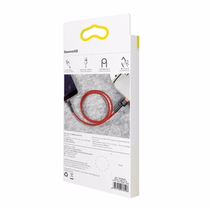Baseus Cafule USB Lightning -kaapeli 2,4A 1m musta+punainen