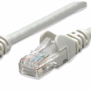 Intellinet verkko-patch-kaapeli Cat5e 3m harmaa CCA U/UTP PVC RJ45 kullatut kontaktit koukuton suojuksella LifeTime takuu