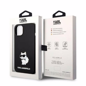 Karl Lagerfeld Silicone Choupette suojakuori iPhone 14 Plus:lle - musta