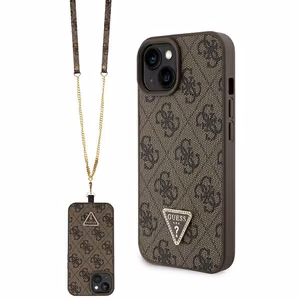Guess GUHCP15MP4TDSCPW iPhone 15 Plus 6.7" ruskea/ruskea kovakotelo Crossbody 4G Metal Logo