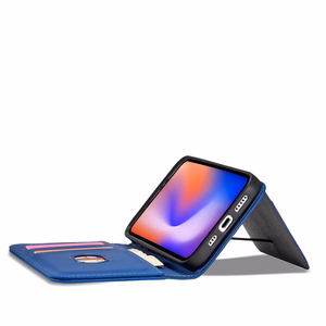 Magneettikorttikotelo iPhone 12 Pro kansi kortti lompakko kortti jalusta sininen
