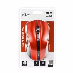 ART AM-97 Langaton Tietokonehiiri 2,4G 1000 dpi (punainen)