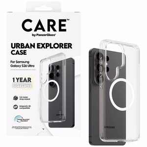 CARE by PanzerGlass Urban Explorer läpinäkyvä suojakuori valkoisella Qi:llä Samsung Galaxy S26 Ultra