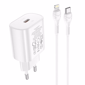 Charger Hoco N22 25W USB-C + USB-C to Lightning cable 1.0m white