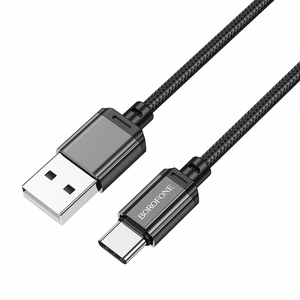 Borofone BX87 Sharp USB - Type-C Kaapeli 3A 1m - musta