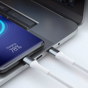 3mk Hyper Cable N-SERIES USB-C / USB-C 1m 20V/5A 100W - valkoinen
