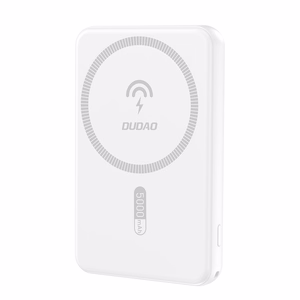 Dudao K14S USB-A / USB-C / MagSafe-yhteensopiva langaton varavirtalähde 20W 5000mAh - valkoinen