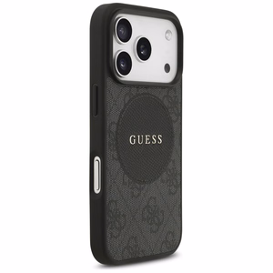 Guess 4G Circle Classic Logo MagSafe Suojakuori iPhone 17 Prolle - musta