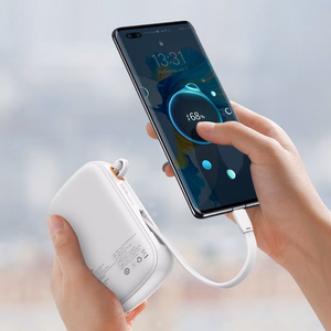 Baseus Power Bank 20000mAh Qpow Pro - USB + C-tyyppi - PD 22,5W C-tyypin kaapelilla (PPQD060302) valkoinen