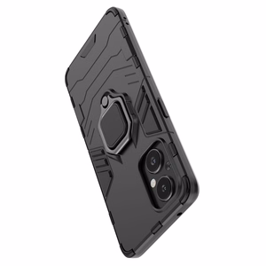 Ring Armor kova hybridi tapauksessa kansi + magneettinen haltija OnePlus Nord N20 5G musta