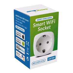 GreenBlue WiFi kauko-ohjattava pistorasia Android/iOS/Alexa/Google Home energiankulutus ajastin maks. 3680W tyyppi F GB720 F
