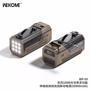 Power Bank WK Design "WP-69" Grey 50000mAh (100W)