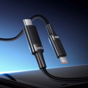 Hoco U153 Extreme USB-C–USB-C-kaapeli, PD, 5 A, 100 W, 1,2 m – musta