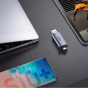 Ugreen CM185 Muistikortinlukija USB-A 3.0/USB-C 3.1 - TF/SD (50706) Harmaa