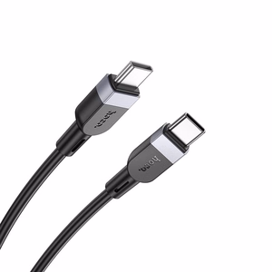 Hoco X109 silikoninen kaapeli USB C - USB C 3A 60W 1 m musta