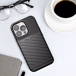 Thunder Case Joustava Kova Rugged Cover TPU Kotelo iPhone 13 Pro musta