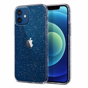 Crystal Glitter Suojakuori iPhone 12 Pro Max hopeinen
