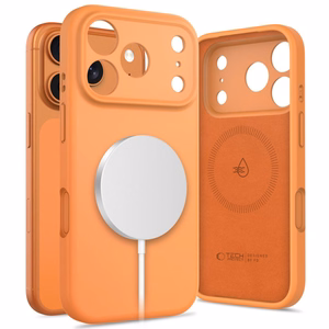 Tech-Protect Silikoninen MagSafe Suojakuori iPhone 17 Pro Max:lle - Oranssi