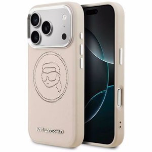 Karl Lagerfeld K Head Point Logo MagSafe Suojakuori iPhone 17 Prolle - Vaaleanpunainen