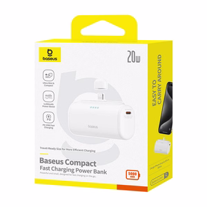 Powerbank OS-Baseus Compact IP 5000mAh 20W (valkoinen)