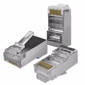 Qoltec 54556 RJ45 Modulaarinen Liitin CAT6 FTP Kullatut Kontaktit 100 kpl