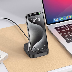 Pöytälaturi Hoco 2in1 USB-C PD QC 3A 30W + langaton lataus 5W CQ16B - musta