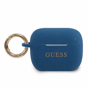 Guess GUACAPSILGLBL AirPods Pro -suojus sininen/sininen Silikoni Glitteri