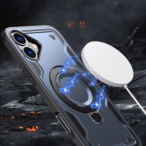 Hybrid Armor Trendy Suojakuori MagSafella iPhone 16:lle - Sininen