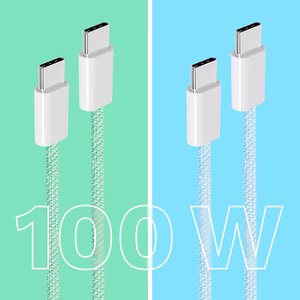 Krüger&Matz Basic USB-C–USB-C-kaapeli, 100 W, 1 m, vihreä
