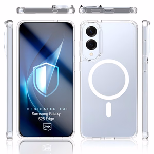 3mk Armor MagCase Suojakuori Samsung Galaxy S25 Edge:lle - läpinäkyvä