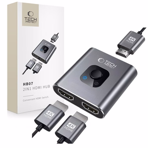 Tech-Protect HB07 HUB Sovitin 2in1 HDMI 4K 60Hz - harmaa