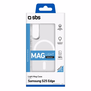 SBS Light Mag Suojakuori Samsung Galaxy S25 Edge:lle - läpinäkyvä