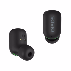 Savio TWS-09 IPX5 langattomat in-ear-kuulokkeet musiikkiin Bluetooth mustat