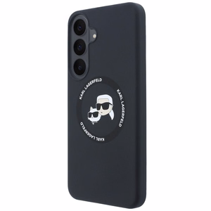 Karl Lagerfeld Silicone Karl&Choupette Heads MagSafe -suojakuori Samsung Galaxy S26 FE – musta