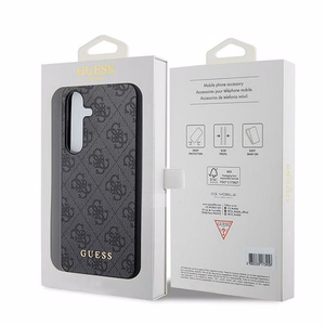 Guess Suojakuori Samsung Galaxy A35:lle GUOHCSA35G4GFGR (PU 4G Classic Metal Logo) musta