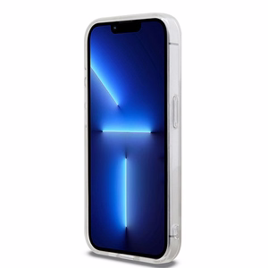 DKNY IML Ruudullinen Mono-kuvio ja Painetut Raidat MagSafe Suojakuori iPhone 15 Pro:lle - beige