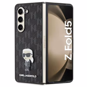 KARL LAGERFELD Suojakuori SAMSUNG Z Fold 5:lle KLHCZFD5SAPKINPK (Saffiano Mono IK PIN) musta