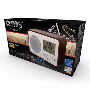 Camry CR 1153 – kannettava digitaaliradio, musta/valkoinen
