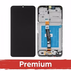 LCD-näyttö, yhteensopiva Samsung A226 A22 5G kanssa, musta, kehyksellä, OEM