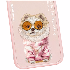 Nimmy Glasses Cool Nag Suojakuori iPhone 17 Pro Max:lle - Vaaleanpunainen
