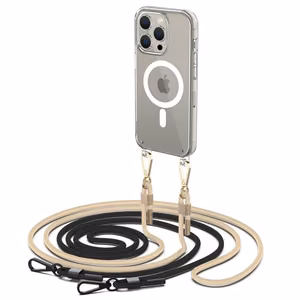 Tech-Protect FlexAir Chain Suojakuori MagSafella iPhone 15 Pro:lle - musta/beige