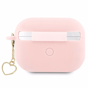 Guess GUAP2LSCHSP AirPods Pro 2 kuori vaaleanpunainen/vaaleanpunainen Silicone Charm Heart Collection