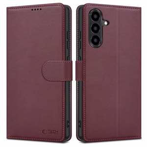 Tech-Protect Lompakkokuori Samsung Galaxy A57 5G:lle - viininpunainen