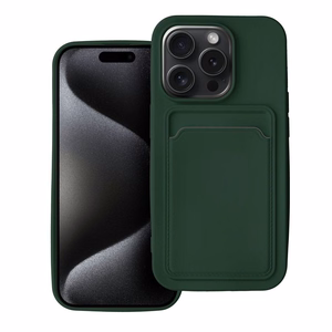 Suojakuori iPhone 15 PRO:lle Card Case vihreä